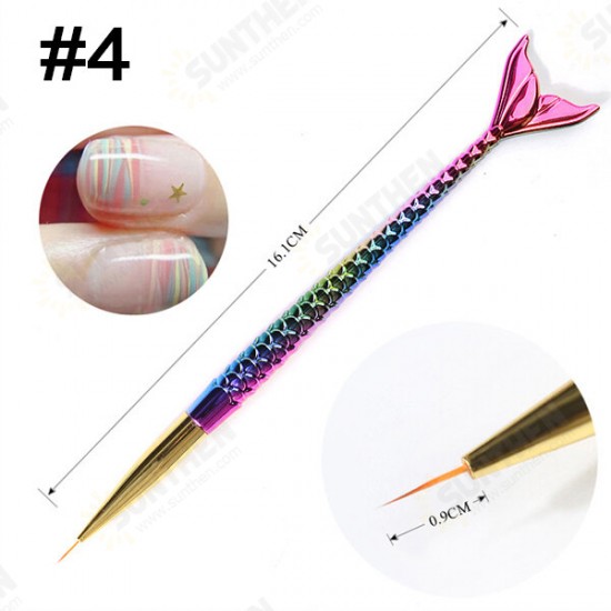 1pc Nail Art Pen Mermaid DIY Drawing Design And Line Painting Manicure Dotting Tools