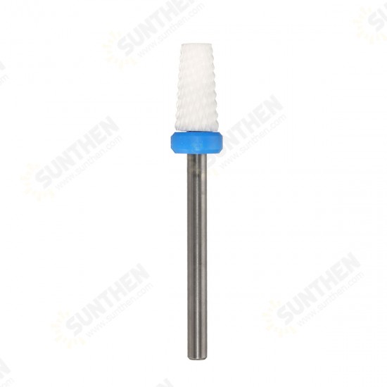 5pcs Ceramic Nail Drill Bit Set Smooth Tapered Brush Rotary File Cuticle Manicure Pedicure Salon Kit