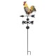 Professional Decor Wind Direction Durable Iron Structure Yard Colorful Craft Easy Use Garden Retro Rooster Design Weather Vane