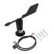 Wind Sensor Garden Signal Output Aluminum Alloy Wind Direction Sensor Wind Vane Speed Measuring Instrument