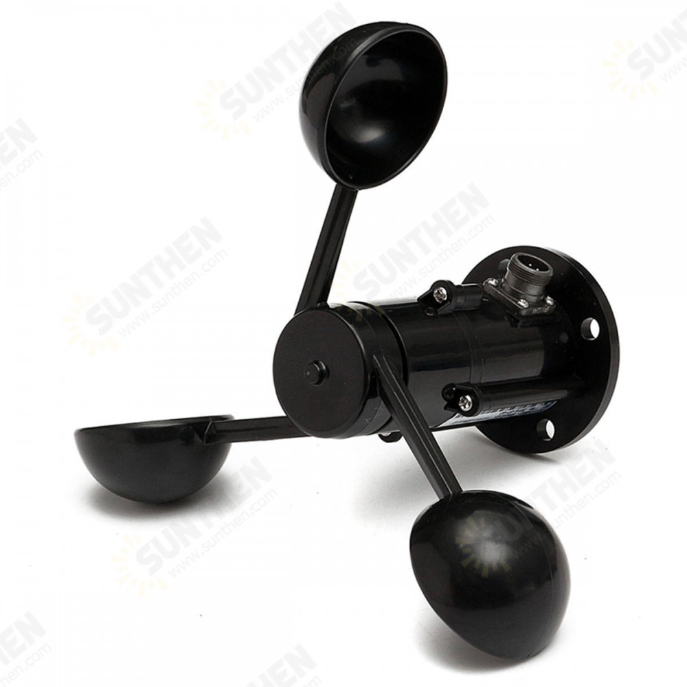 Wind Speed Sensor Anemometer Three Cups Aluminium Current Voltage Output 0 5v 3610