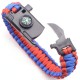 4 In 1 EDC Survival Bracelet Outdoor Emergency 7 Core Paracord Whistle Compass Kit