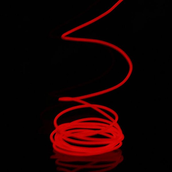 2M Neon Light Glow EL Wire Car Rope Strip + Car Charger Driver