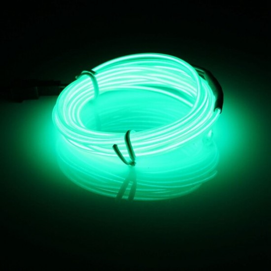 3M EL Led Flexible Soft Tube Wire Neon Glow Car Rope Strip Light Xmas Decor DC12V