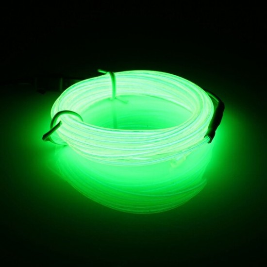 3M EL Led Flexible Soft Tube Wire Neon Glow Car Rope Strip Light Xmas Decor DC12V