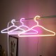 USB LED Neon Clothes Hanger PVC Neon Sign Night Light Colorful For Bedroom Home Wedding Party Decorative Xmas Gift Wardrobe Lamp