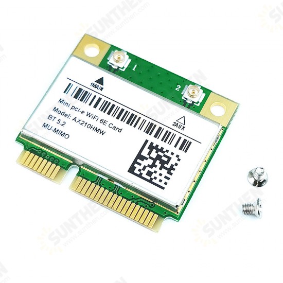 AX210HMW WiFi 6E Wireless Network Card 5G Dual Band 2400Mbps WiFi Card Mini-pcie 5.2 bluetooth