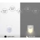 0.5W Light Sensor Plug-in LED Night Wall Lamp For Baby Kid Bedroom Home AC100-240V