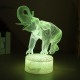 16 Colors 3D LED Night Light Touch Switch Elephant Table Bedroom Lamp Home Decor