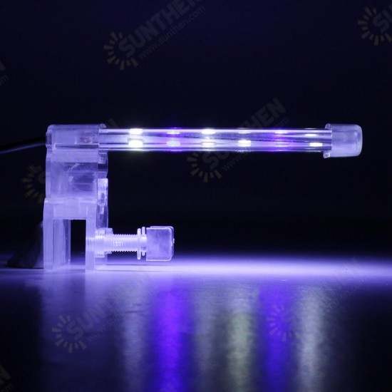 16CM Crystal LED Aquarium Light Clip on Plant Grow Fish Tank Lighting Lamp AC220V