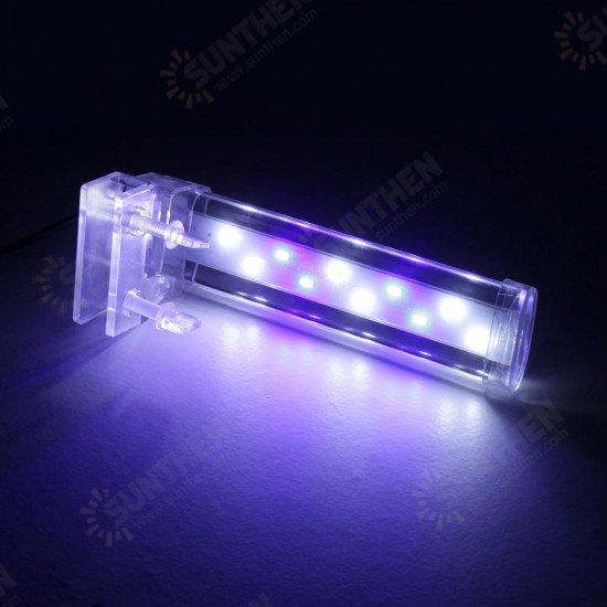 16CM Crystal LED Aquarium Light Clip on Plant Grow Fish Tank Lighting Lamp AC220V