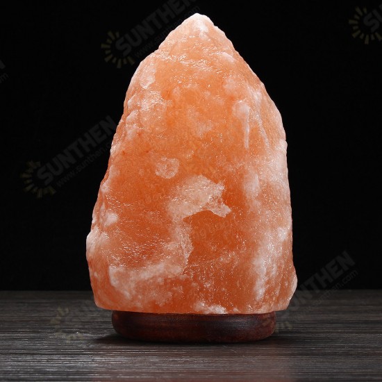 18 X 12CM Natural Himalayan Ionic Air Purifier Rock Crystal Salt Lamp Table Night Light