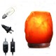 20 X 16CM Natural Himalayan Ionic Air Purifier Rock Crystal Salt Lamp Table Night Light