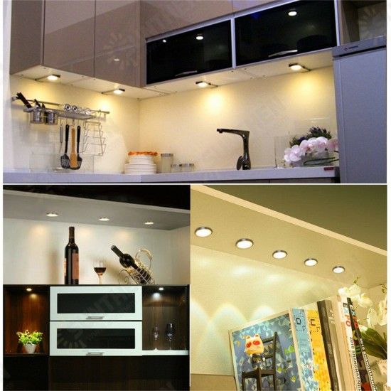 2.5W 6-In-1 LED Under Cabinet Light Ceiling Panel Down Slim Kitchen Cupboard Recessed Lamp DC12V