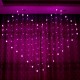 2x1m 128 LED Heart Shape Light String 220V Curtain Light Home Decor Celebration for Festival Christmas