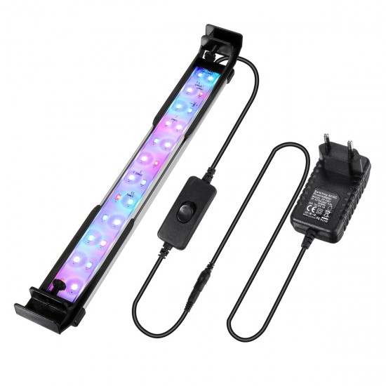 32CM 24LED RGB Aquarium Fish Tank Light 2 Modes Double Drainage Water Grass Lamp