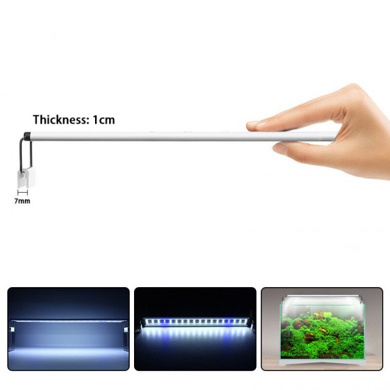 3/5/7/9W Fish Tank Light 220V LED Energy-Saving Blue+White Light Line Switch