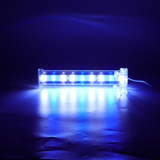 3/6/9/12W LED Aquarium Clip Light Fish Tank Aquatic Plant Lamp Decor 110-240V