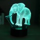 3D Acrylic LED 7/16 Colors Colorful Night Lights Elephant Model Remote Control Touch Switch Night Light