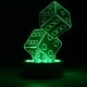 3D Dice Shape RGB USB Night Light Color Changing LED Table Lamp + 24 Key Controller Xmas Gift