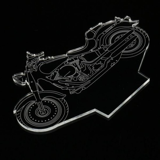 3D Illusion Motorcycle LED Desk Lamp 7 Color Change Touch Switch Night Light