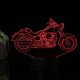 3D Illusion Motorcycle LED Desk Lamp 7 Color Change Touch Switch Night Light