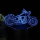 3D Illusion Motorcycle LED Desk Lamp 7 Color Change Touch Switch Night Light