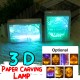 3D Paper Carving Lamp Art Creative LED Night Light Birthday Gift Romantic Decor