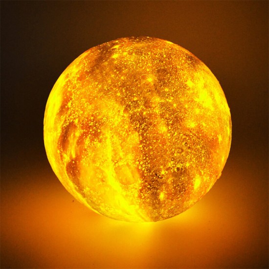 3D Printing Moon Lamp Space LED Night Light Remote Control / Touch/ Pat Contorl Lamp USB Charge Valentine Gift