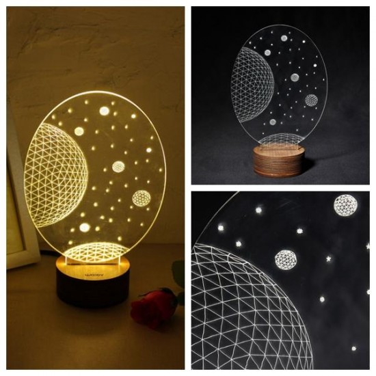 3D Visual LED Small Table Night Light For Holiday Valentine's Day