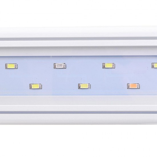 48.5CM Aluminum Adjustable LED Aquarium Light Fish Tank Panel Lamp Blue+White AC220V