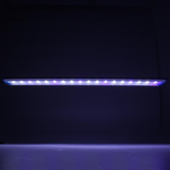 58.5CM Aluminum Adjustable LED Aquarium Light Fish Tank Panel Lamp Blue+White AC220V