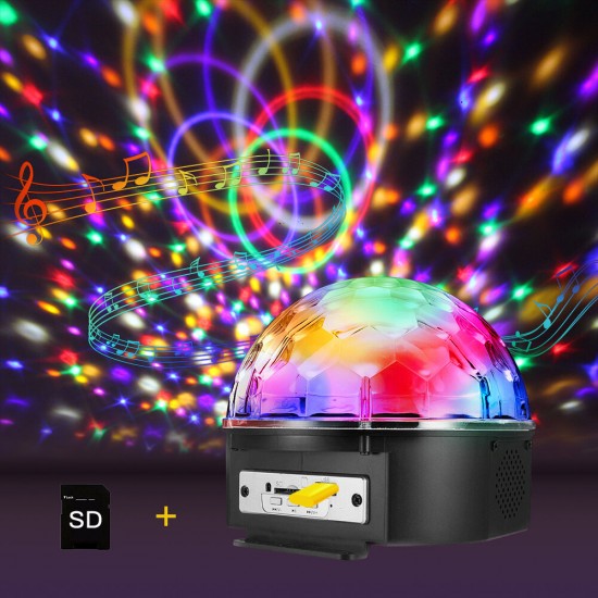 9 Color LED Voice Control With Remote Control MP3 Crystal Ball Flashlightts Stage Sprinkle Lights