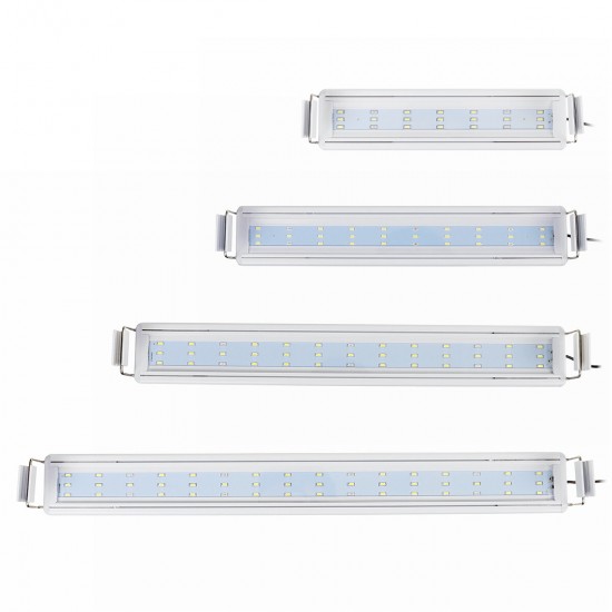 Aquarium Fish Tank EU Plug LED Light Over-Head Blue+White Lamp Plants Moon Lighting