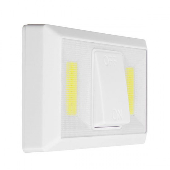 Battery Operated Wireless COB LED Night Light Super Bright Switch Lamp for Cabinet Closet Garage