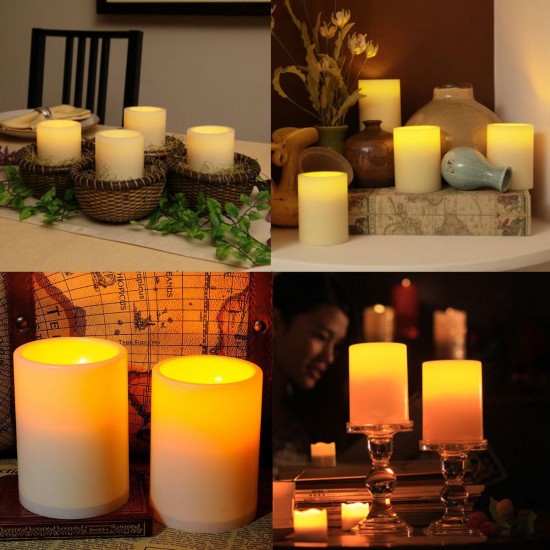 Battery Powered Flameless LED Table Lamp Candle Flickering Tea Light Christmas Wedding Home Decor