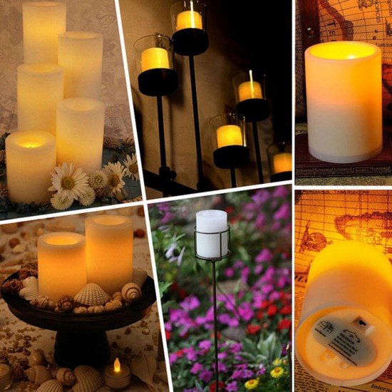 Battery Powered Flameless LED Table Lamp Candle Flickering Tea Light Christmas Wedding Home Decor