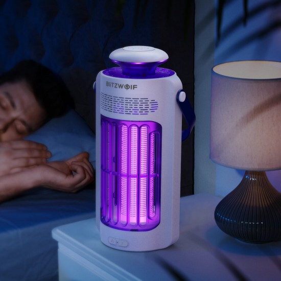 BW-MK-011 UV Mosquito Killer Lamp 5W TYPE-C USB Rechargeable 2000mAh Capacity Electric Shock Airflow Suction