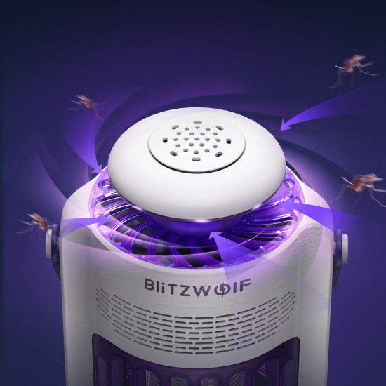 BW-MK-011 UV Mosquito Killer Lamp 5W TYPE-C USB Rechargeable 2000mAh Capacity Electric Shock Airflow Suction