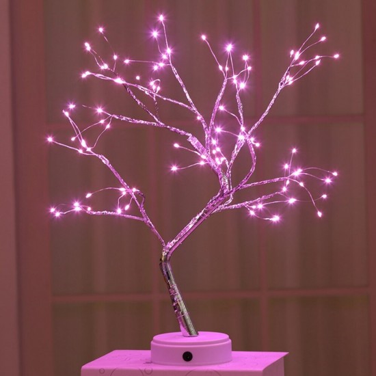 Christmas DIY Tree Light LED USB Touch Copper Wire Night Light for Wedding Party Home Decorations Gifts