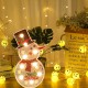 Creative Colorful Christmas Tree Snowman LED Night Light Decorative Table Lamp Home