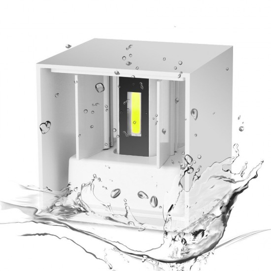 DX-CT1 AC 220V Waterproof 7W Aluminum Cube COB LED Wall Lamp Light Modern Home Lighting