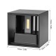 DX-CT1 AC 220V Waterproof 7W Aluminum Cube COB LED Wall Lamp Light Modern Home Lighting