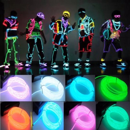 EL Wire Neon Light Flexible Rope Tube Auto Car Interior Decoration LED Strip Light Atmosphere Lamp