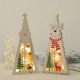 Festival Wooden LED Christmas Light Display Ornament for Christmas Home Table Decorations