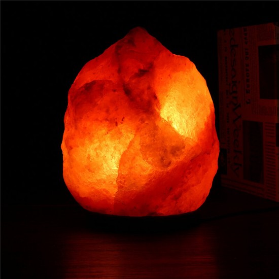 Himalayan Glow Hand Carved Natural Crystal Salt Night Lamp 30X18CM Size Table Light With Dimmer Switch