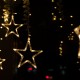 HT-336 220V LED Light String Star Shape Curtain Light Home Decor Celebration Festival Wedding