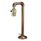 Industrial Water Pipe E27 Bulb Lamp Light Desk Table Lamp Home Bedroom Fixture Decor