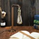 Industrial Water Pipe E27 Bulb Lamp Light Desk Table Lamp Home Bedroom Fixture Decor