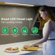 LED Closet Light USB Rechargeable Under-Cabinet Lamp Wireless Motion Sensor Night Light with Magnetic Strip for Cabinet Wardrobe